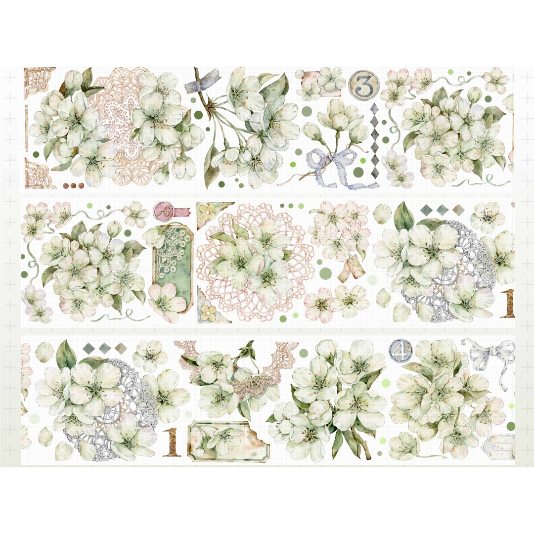 Star Mist Washi Tape Sample - Pear Color