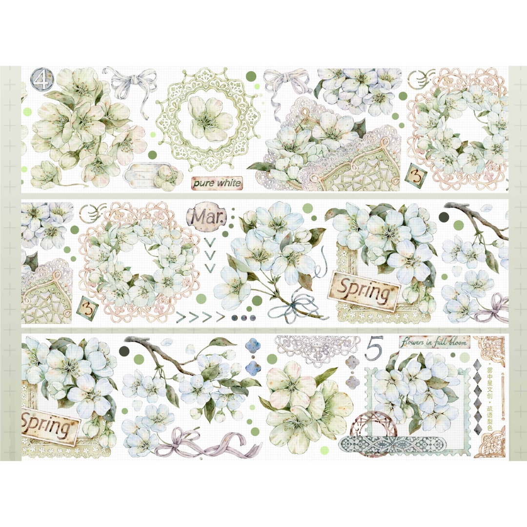 Star Mist Washi Tape Sample - Pear Color