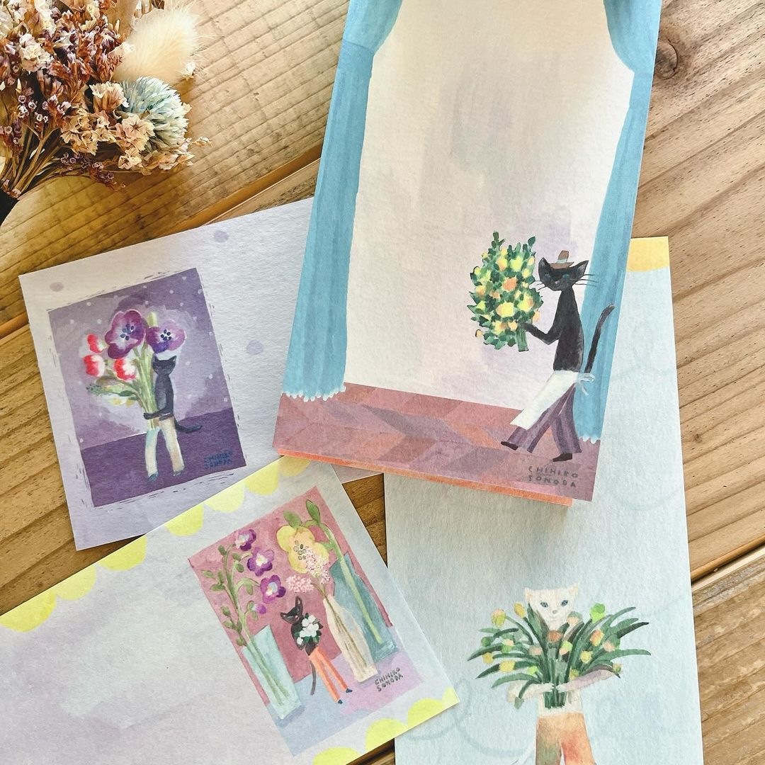 Cozyca x CHIHIRO SONODA One-Stroke Notepad - Love Letter