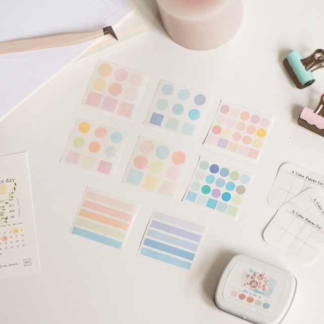 MU Mini Tin Palette Stickers - 03 Picnic