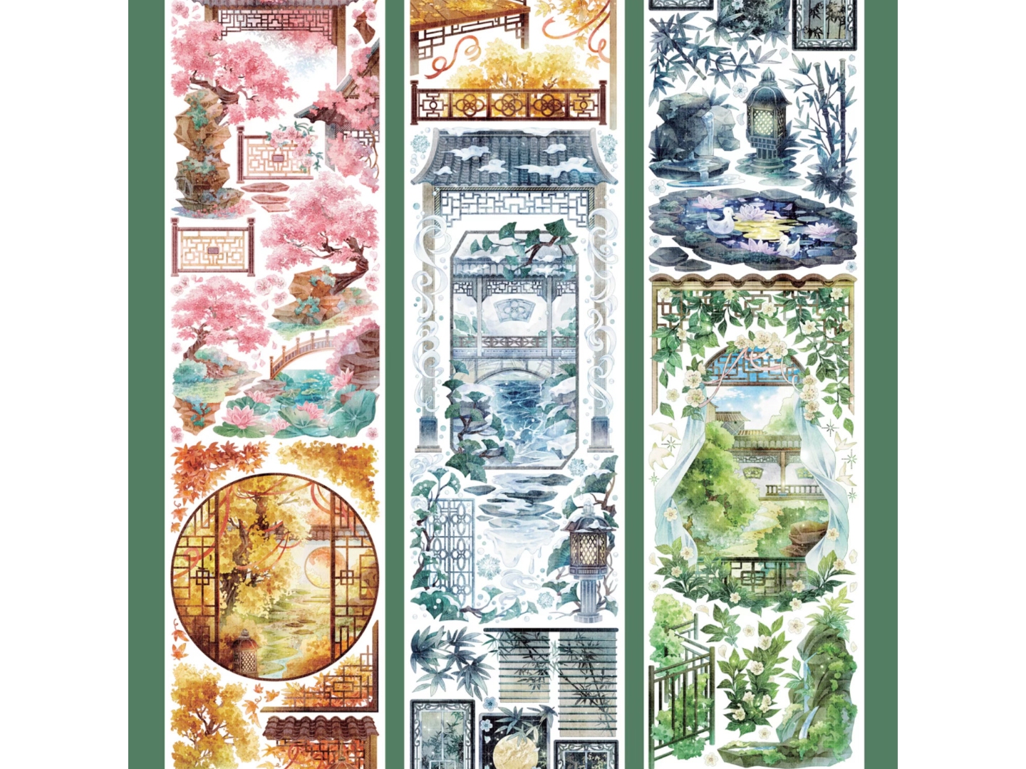 Shine Washi Tape Sample - Leisure Garden Four Seasons