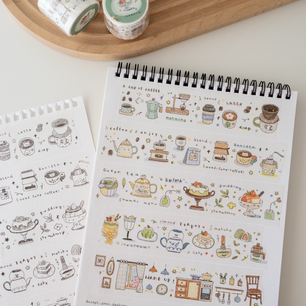 Orange Studio Washi Tape - Home Cafe