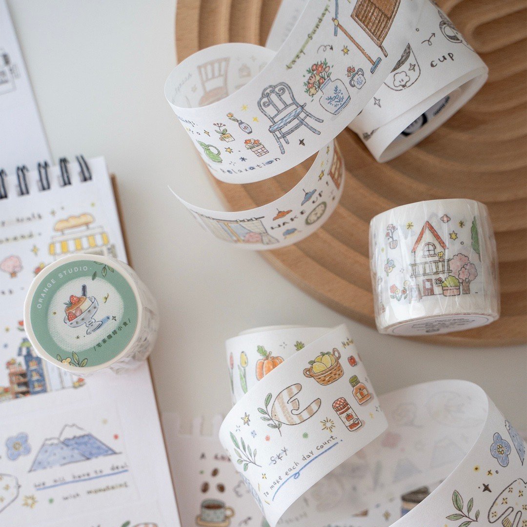 Orange Studio Washi Tape - Home Cafe