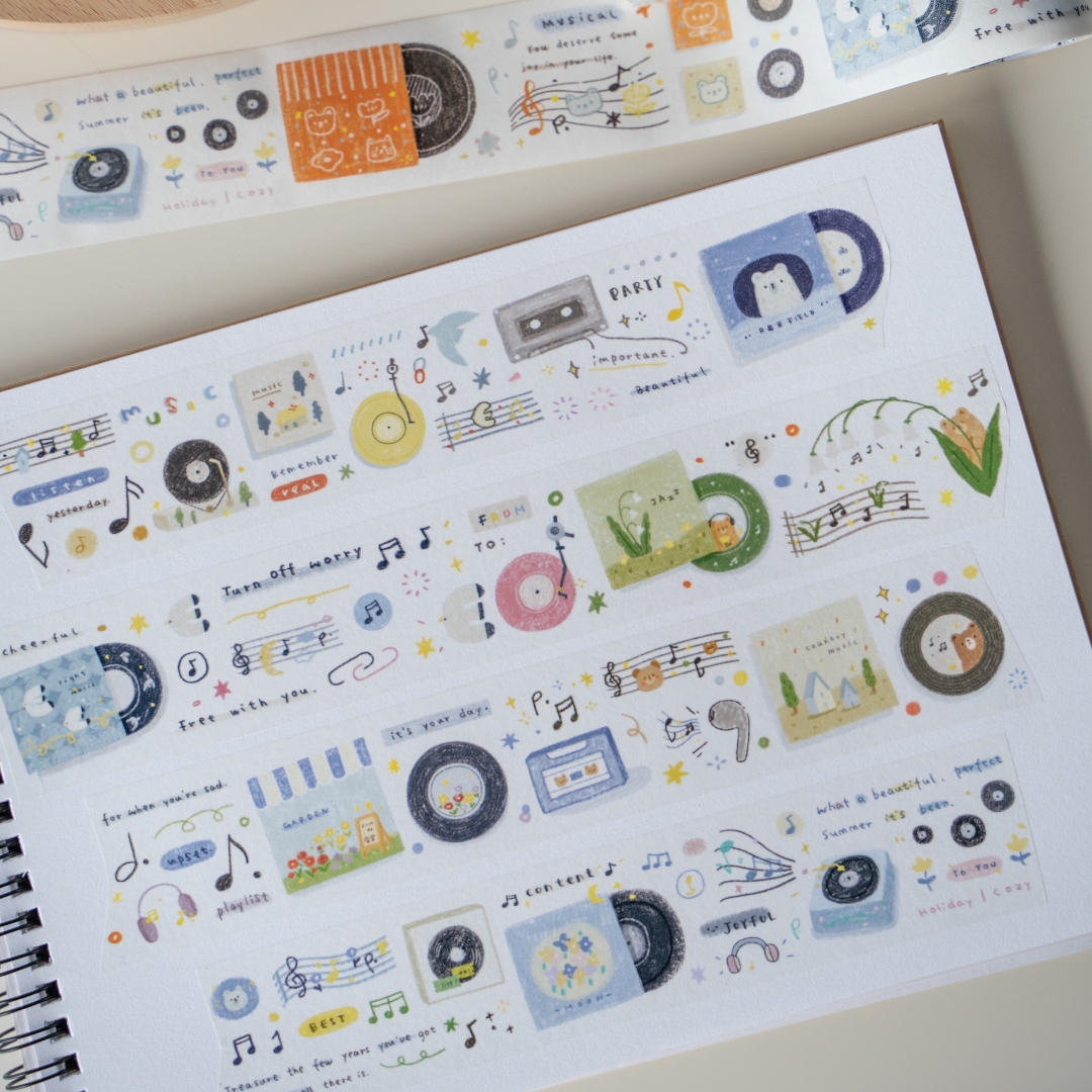 Orange Studio Washi Tape - Music Notes