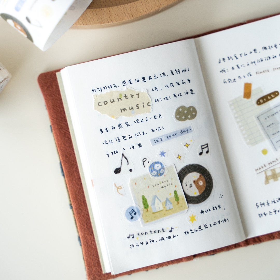 Orange Studio Washi Tape - Music Notes