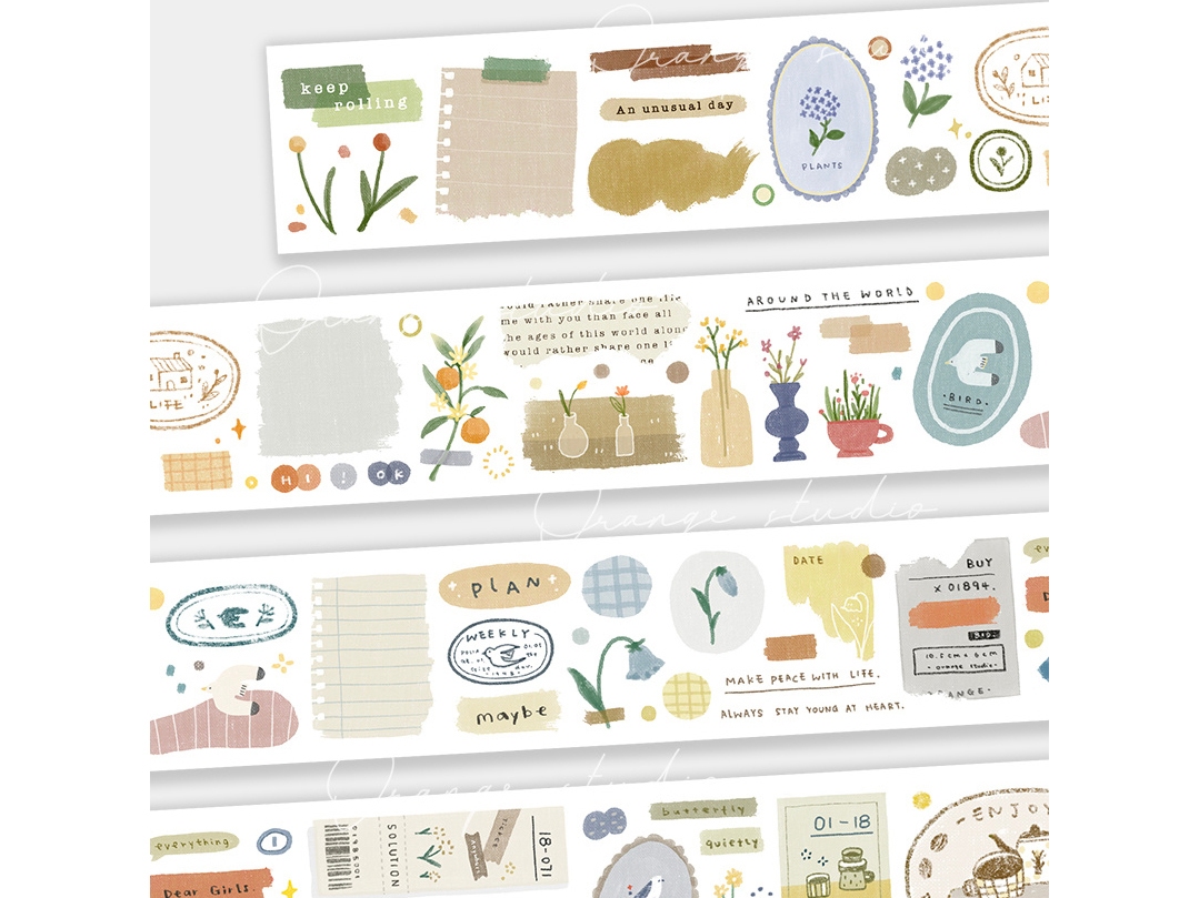 Orange Studio Washi Tape - Retro