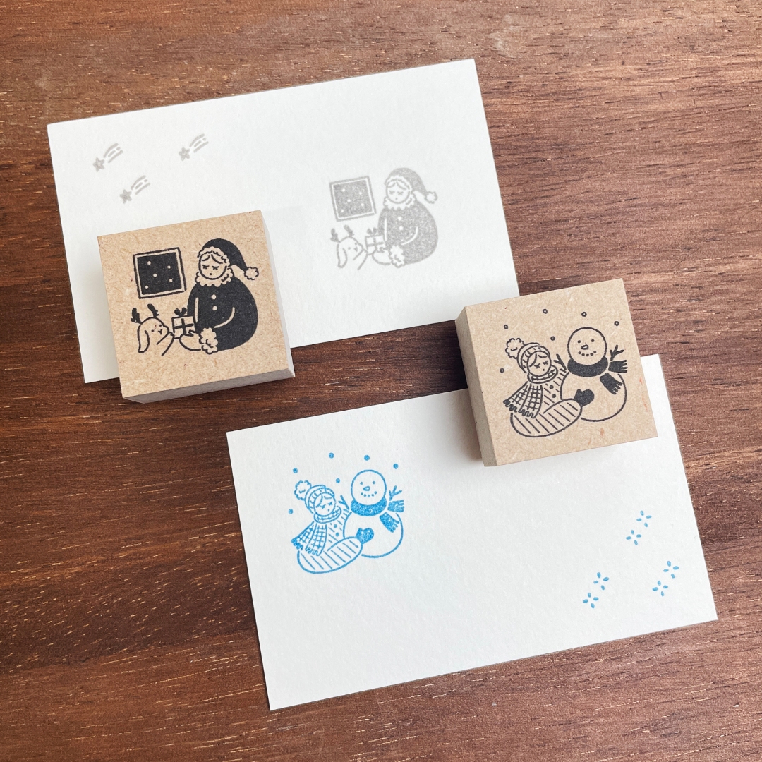 Stamp Marche Girl Rubber Stamp - Santa