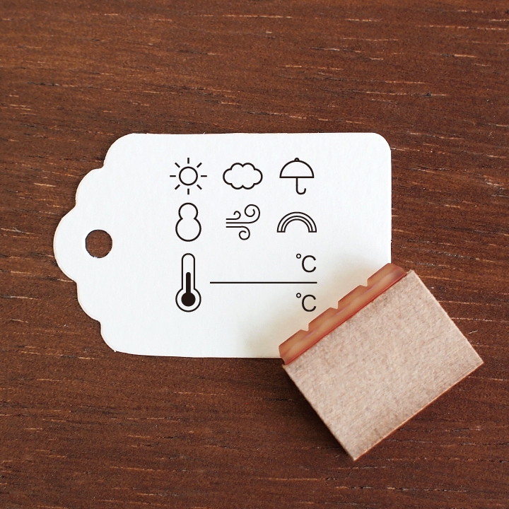 Stamp Marche Rubber Stamp - Weather Record
