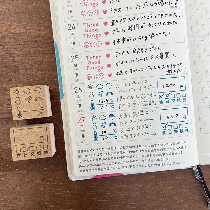 Stamp Marche Rubber Stamp - Weather Record