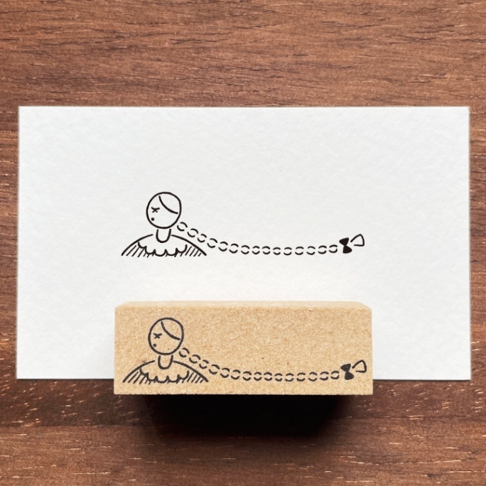 Stamp Marche Girl Rubber Stamp - Pigtails