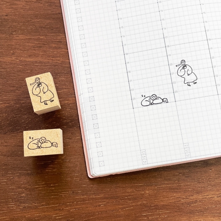 Stamp Marche Small Rubber Stamp - Drinking Coffee