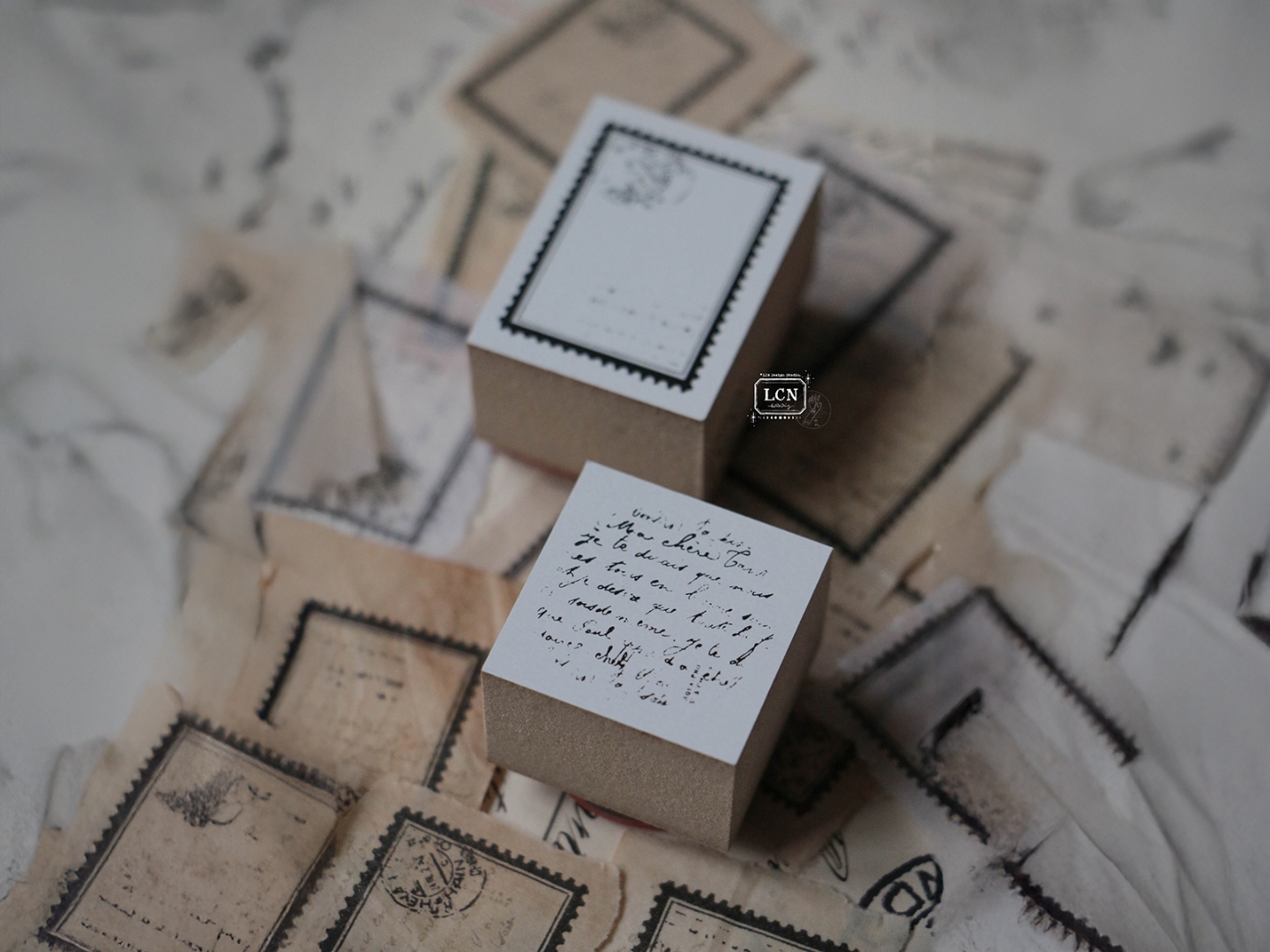 LCN Rubber Stamp Set - Postage Stamp L