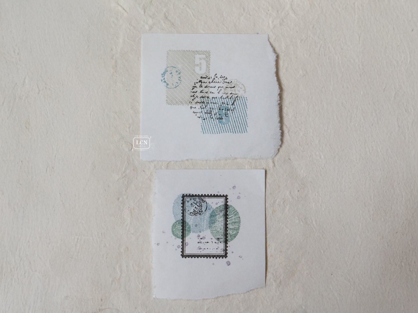 LCN Rubber Stamp Set - Postage Stamp L