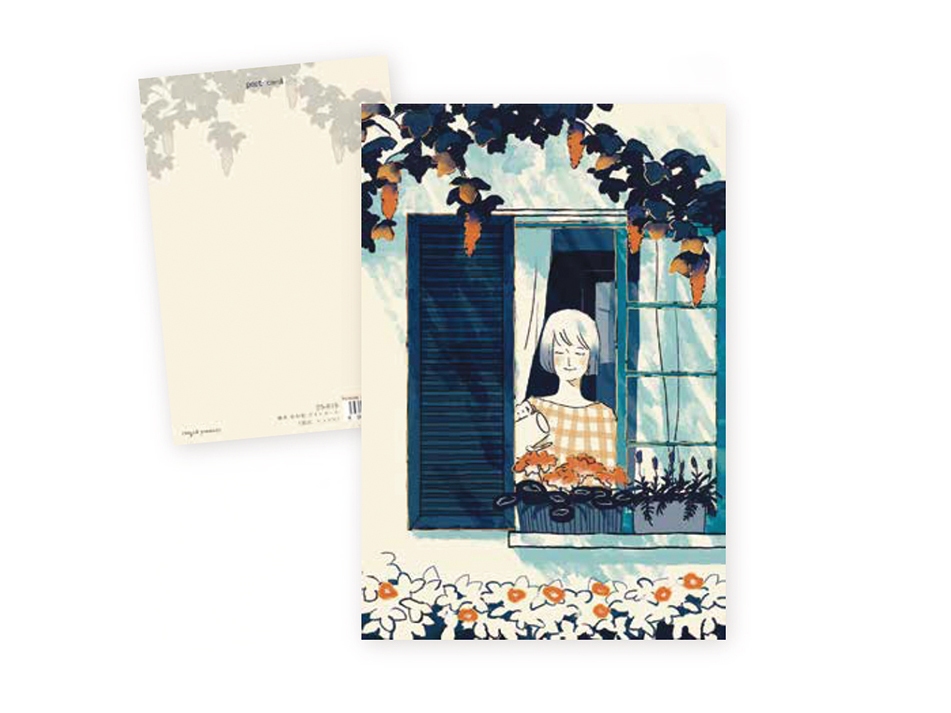 Cozyca x Sayuri Fujimaki Postcard - Window Watering Can