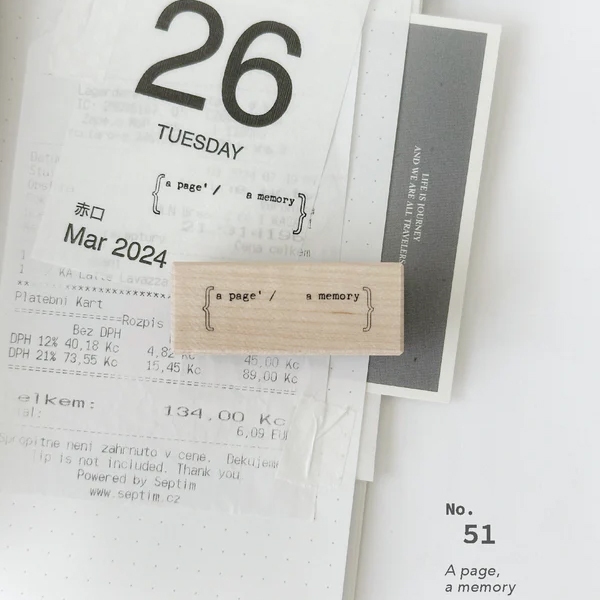 Nyret Rubber Stamp Vol.10 Daily Aesthetic No.51 - Page And Memory