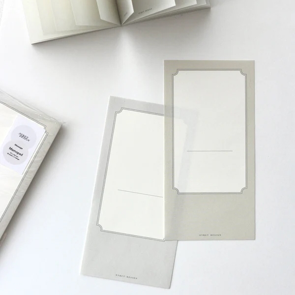 Nyret Frame Memo Pad - Grey And Dusty Pink