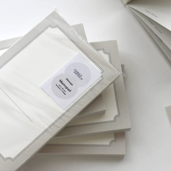 Nyret Frame Memo Pad - Grey And Dusty Pink