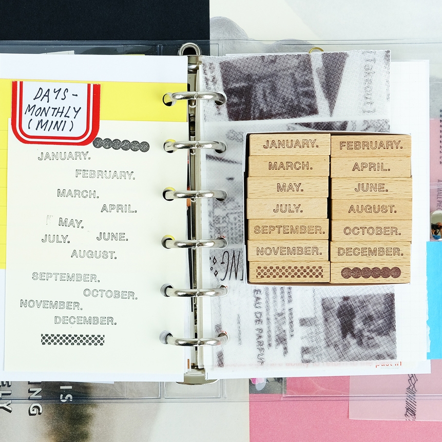 Kurukynki Rubber Stamp Set Days - Monthly Mini