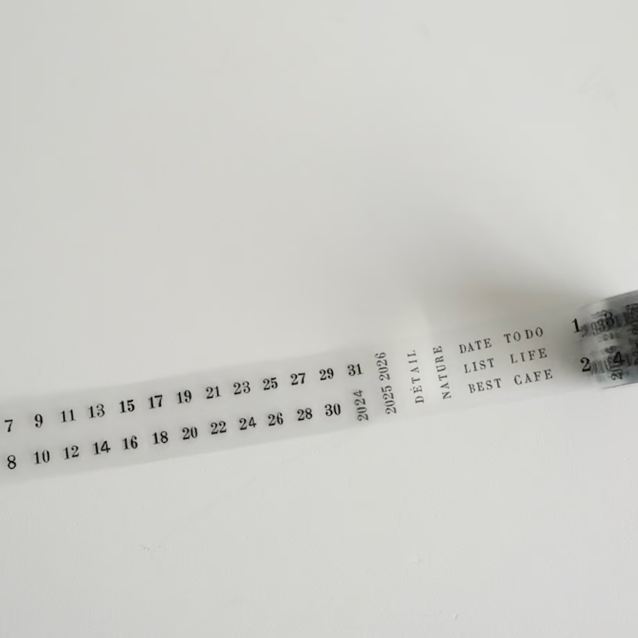 Yohaku Roll Stickers P010 - Calendar