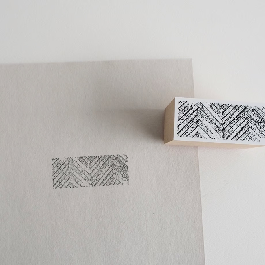Yohaku Rubber Stamp S101 - Herringbone