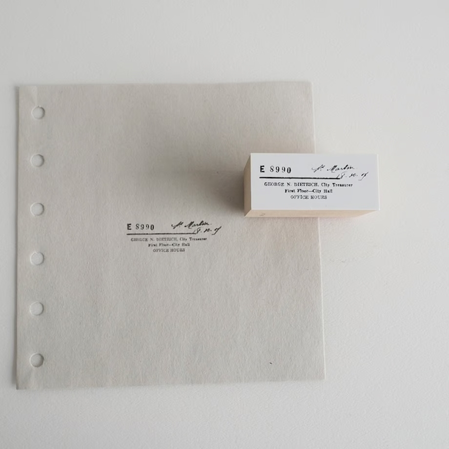 Yohaku Rubber Stamp S102 - Letter