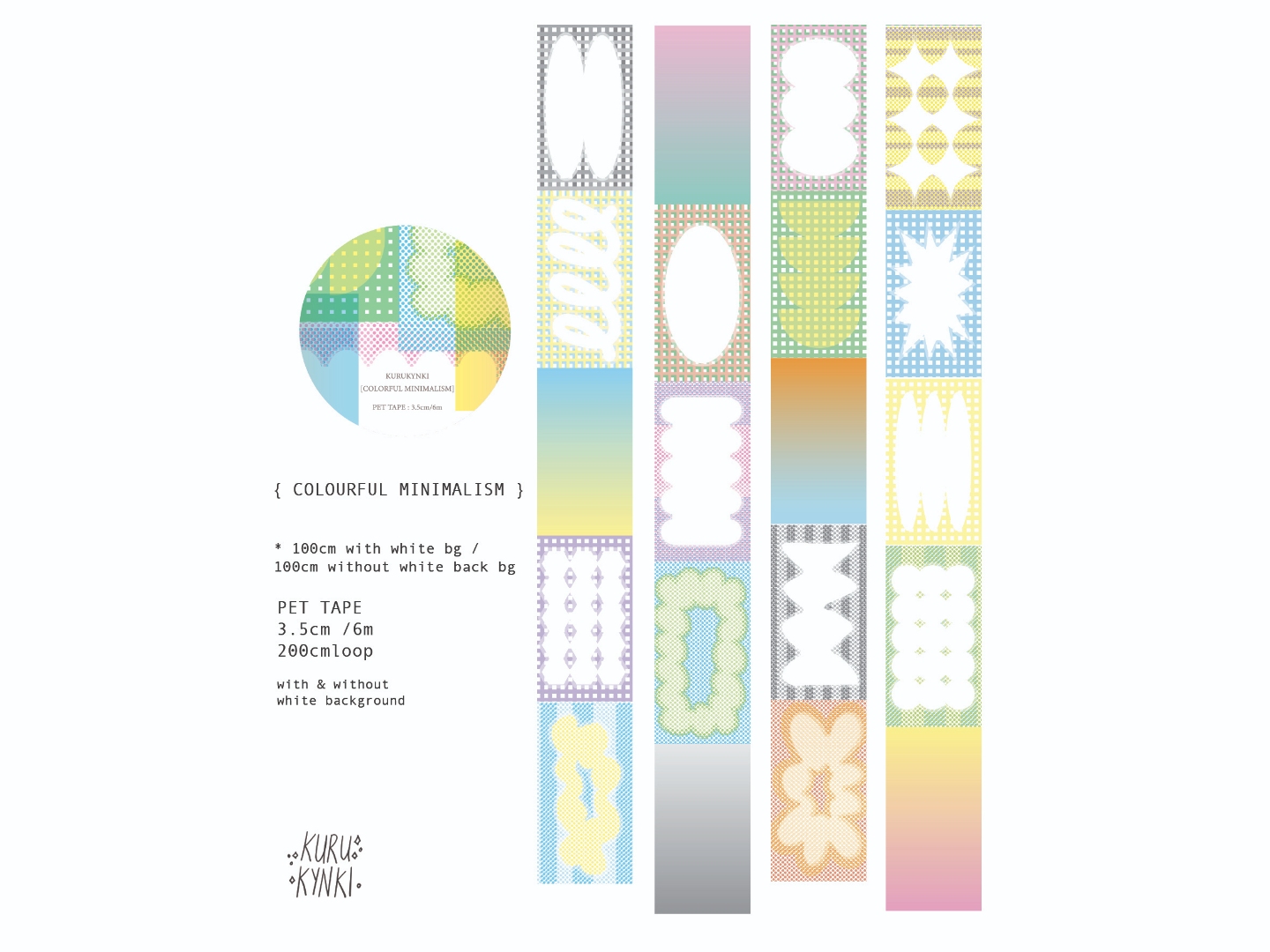 Kurukynki PET Tape - Colorful