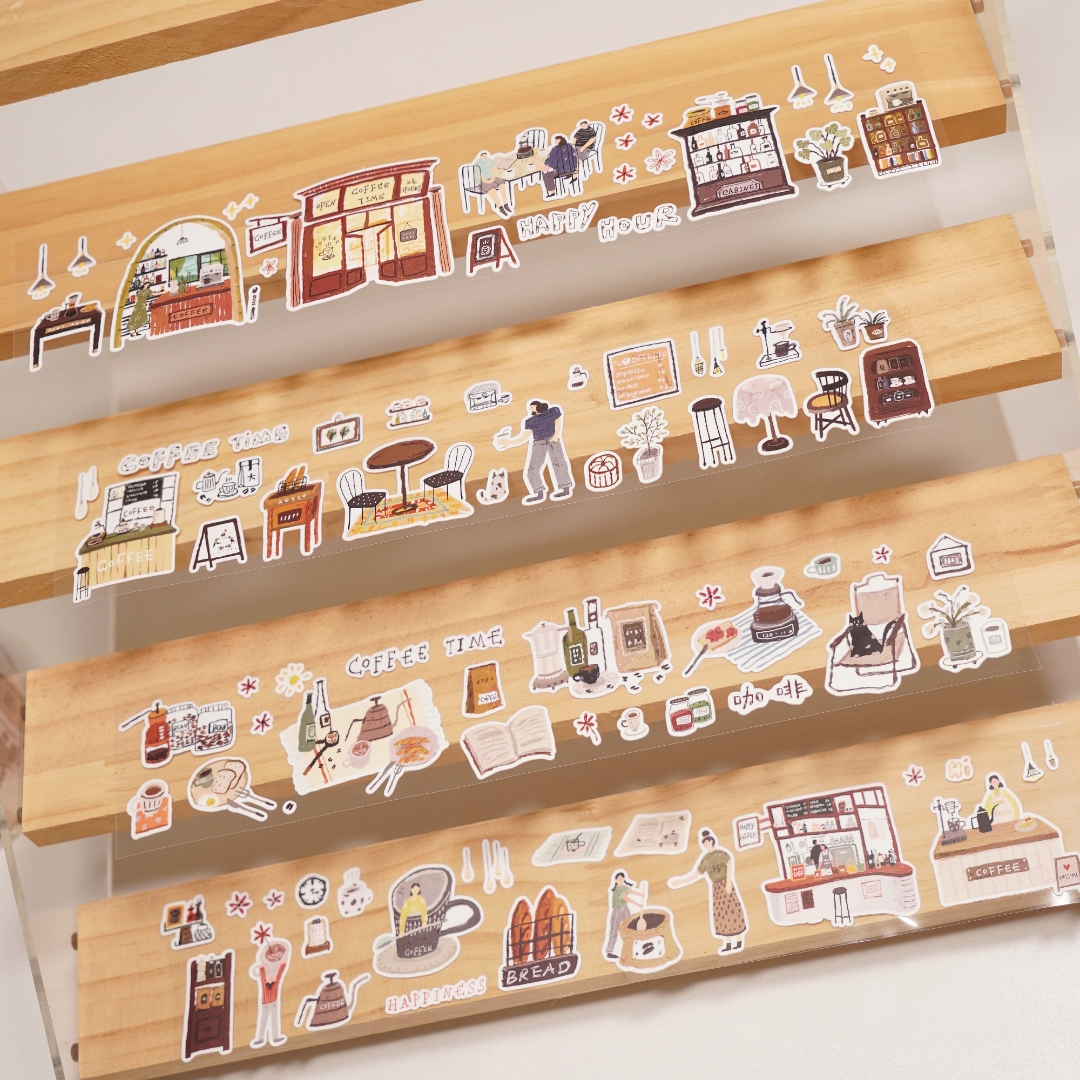 Wanle Studio Kiss-Cut Washi Tape - Coffee Time