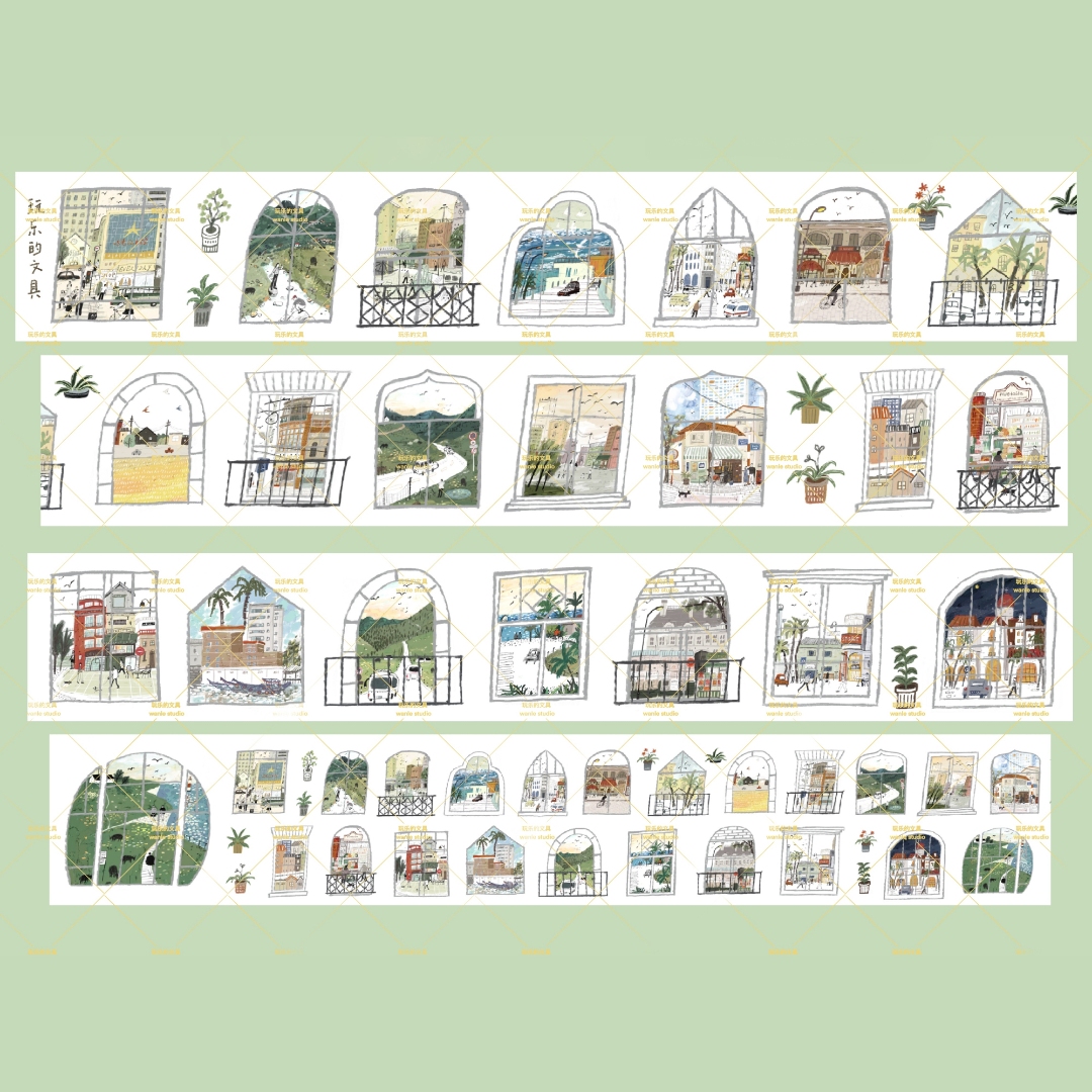 Wanle Studio Kiss-Cut Washi Tape - Beautiful View