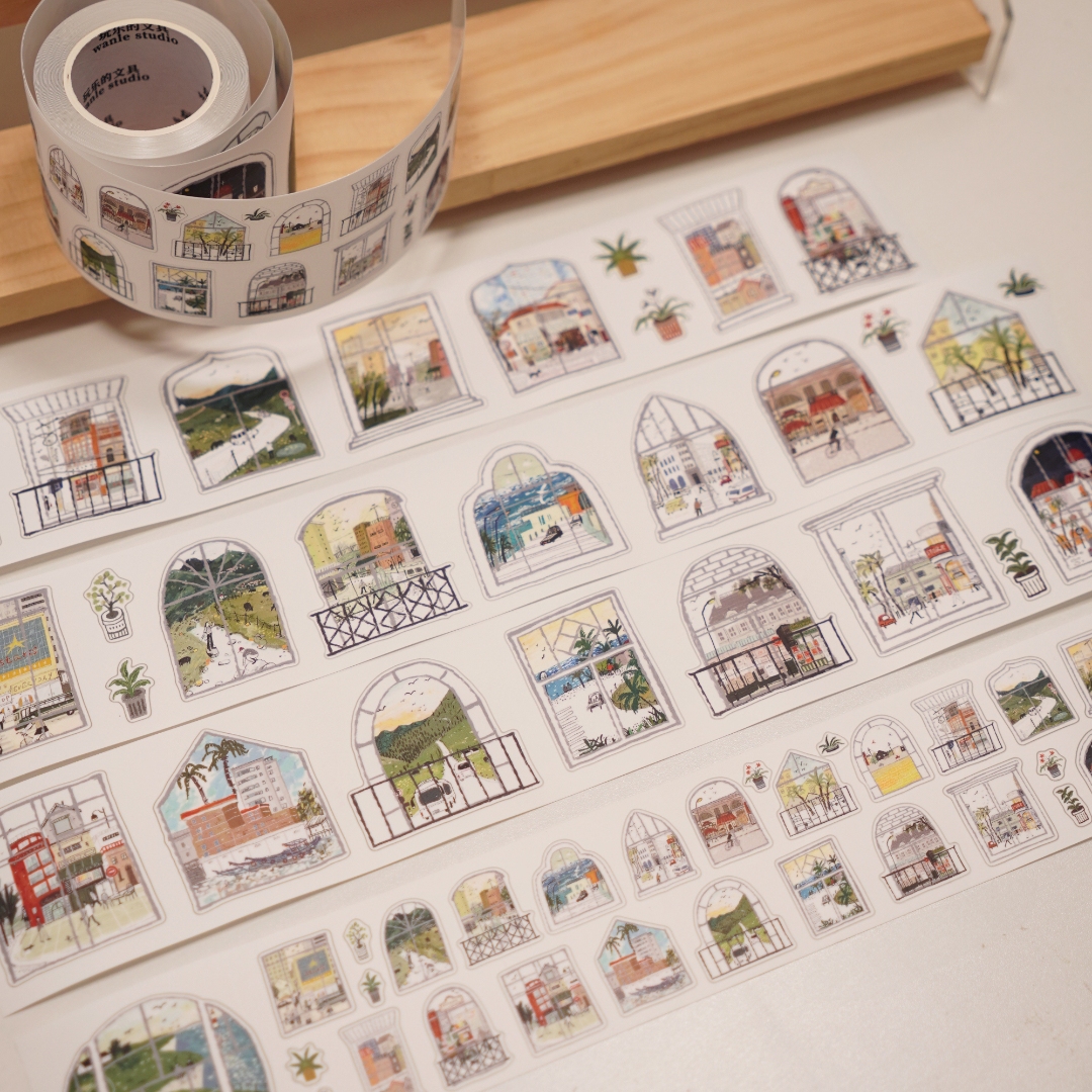 Wanle Studio Kiss-Cut Washi Tape - Beautiful View