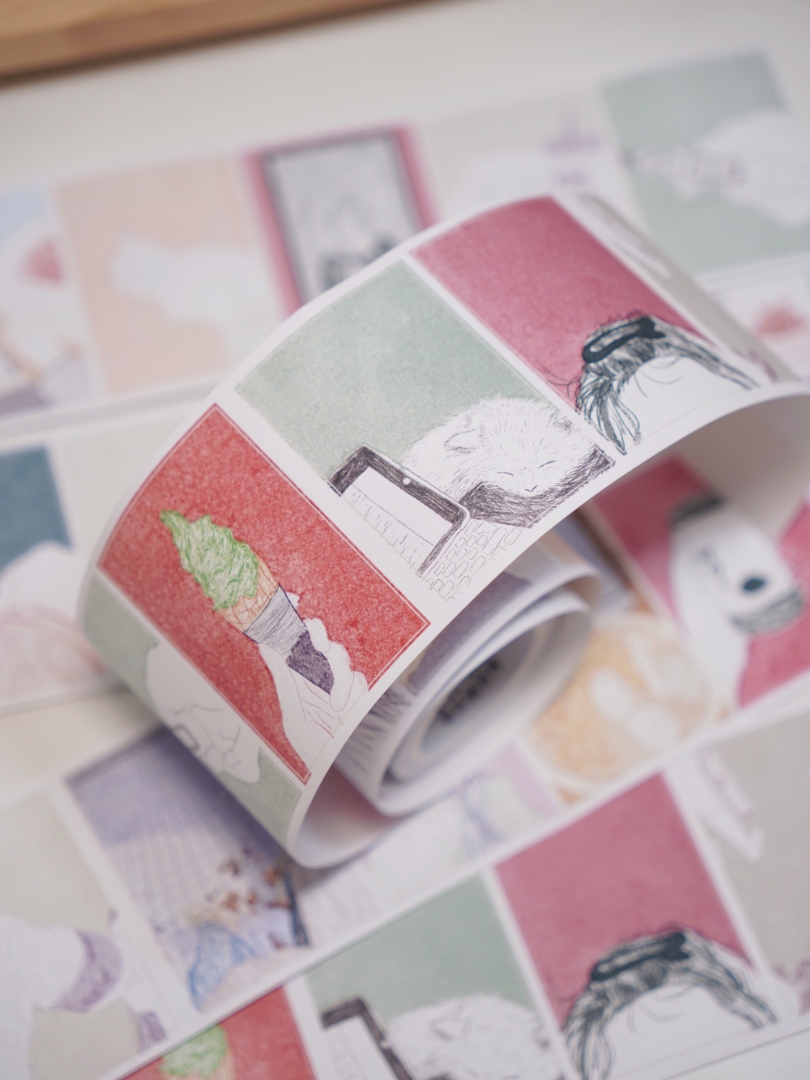 Wanle Studio Vol.9 Kiss-Cut Sticker Tape - Living Alone