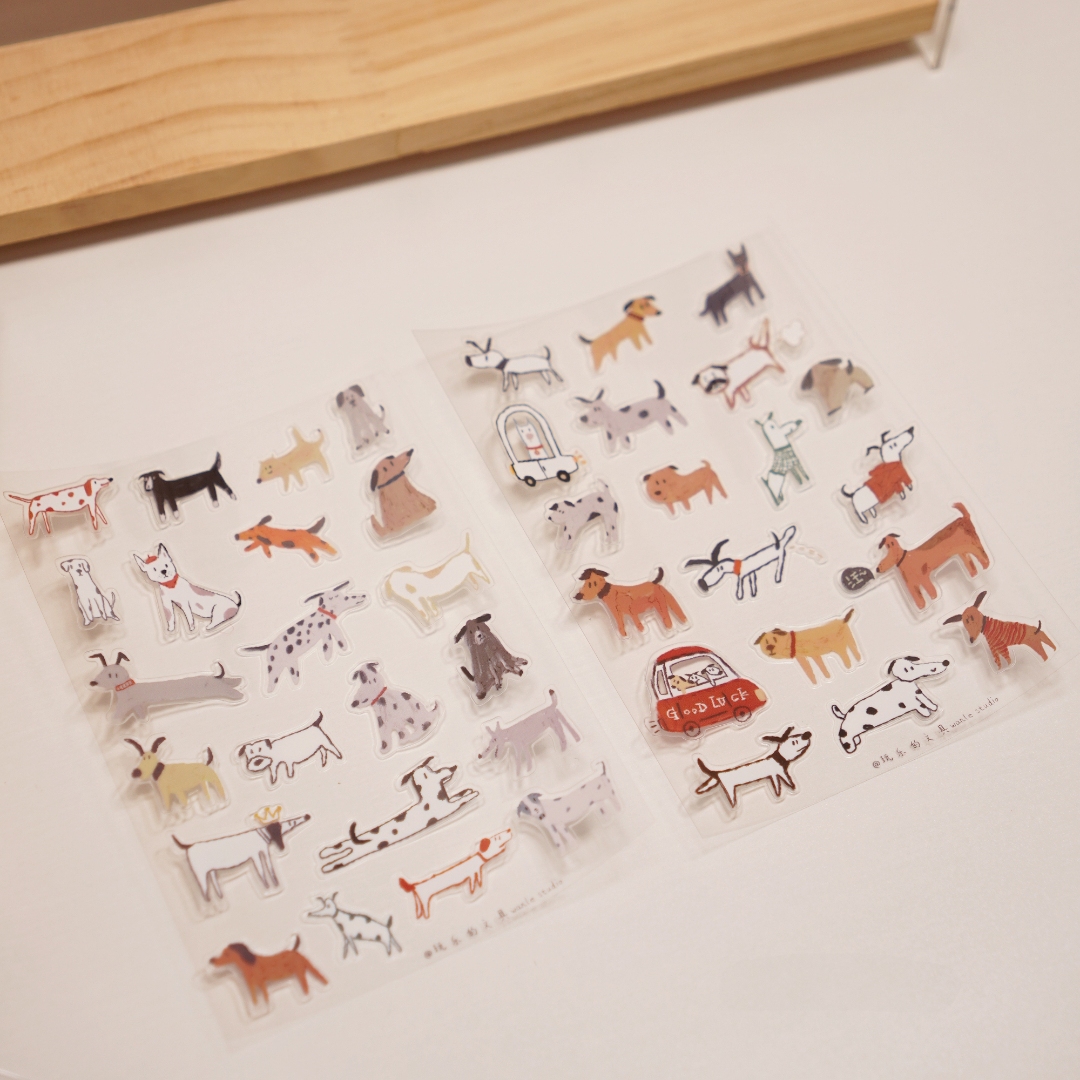 Wanle Studio Vol.10 Clear PET Stickers - Dogs