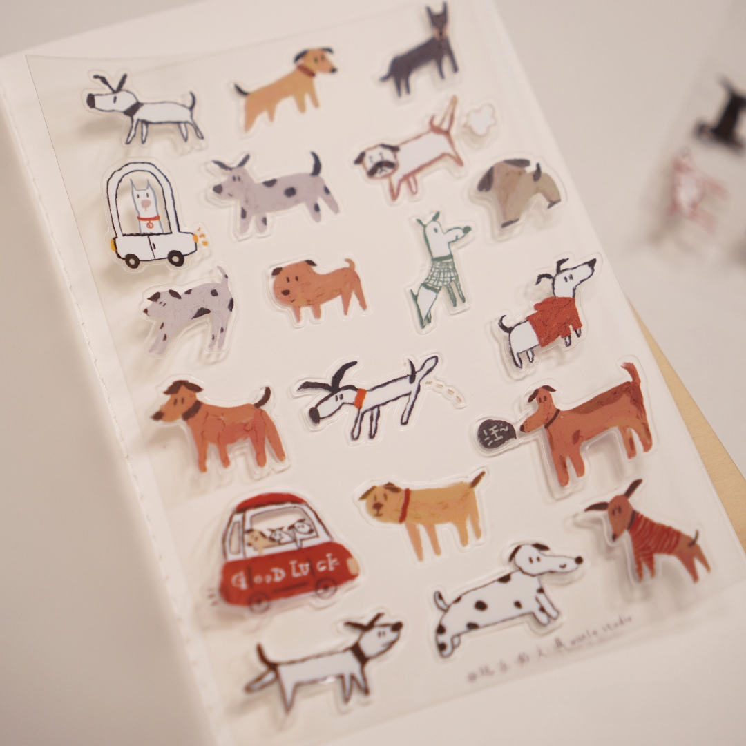 Wanle Studio Vol.10 Clear PET Stickers - Dogs