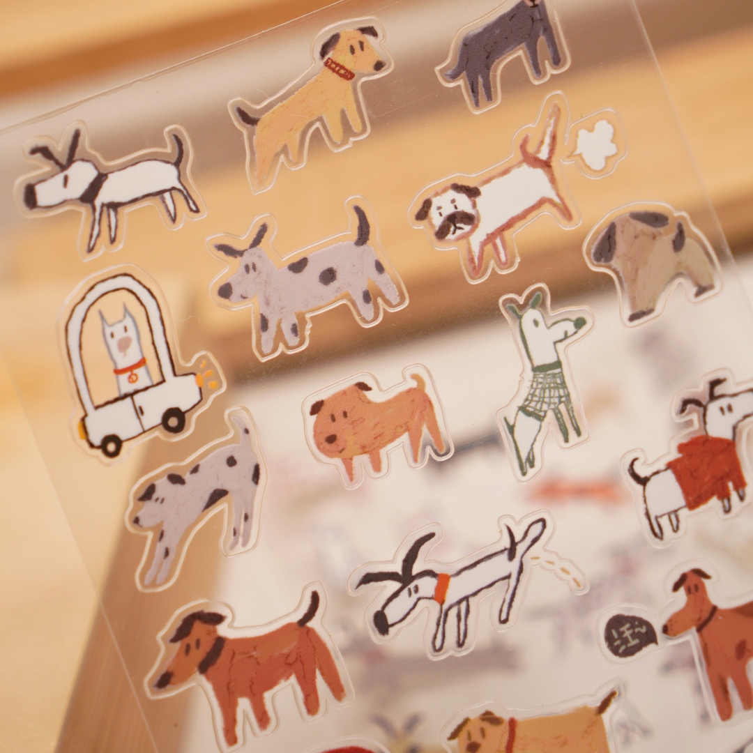 Wanle Studio Vol.10 Clear PET Stickers - Dogs