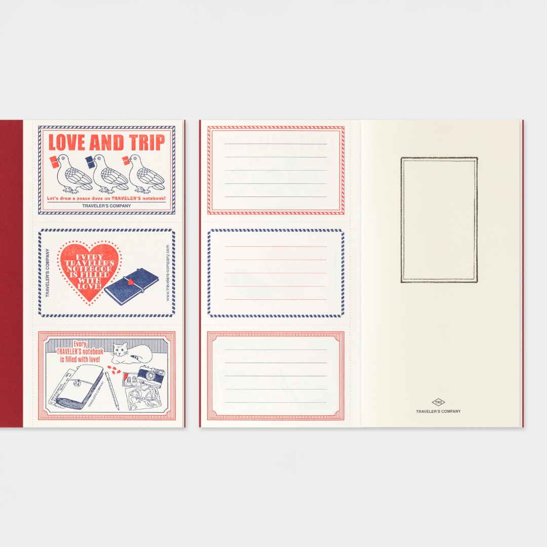 Traveler's Notebook Refill Limited Edition Standard Size - LOVE AND TRIP