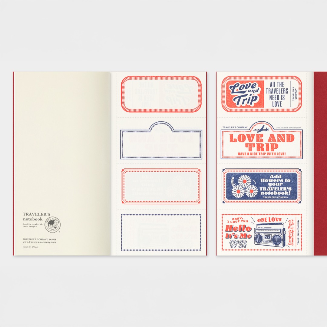 Traveler's Notebook Refill Limited Edition Standard Size - LOVE AND TRIP