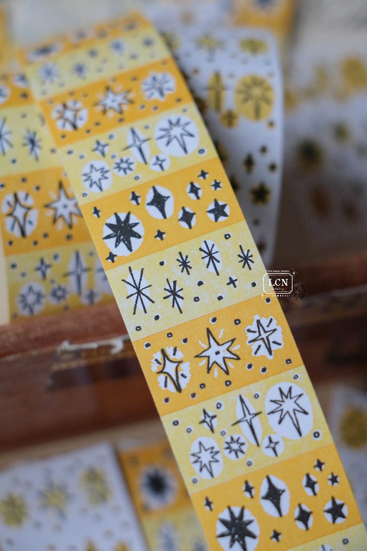LCN Label Sticker Roll - Hand Draw Yellow