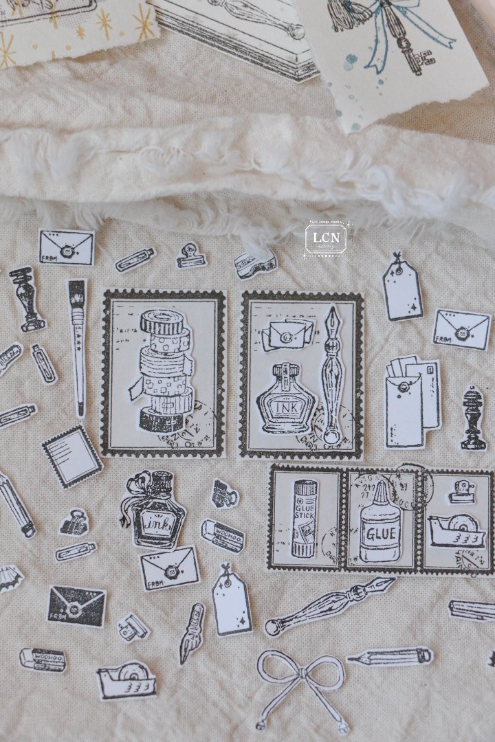 LCN Rubber Stamp Set - On The Desk 2