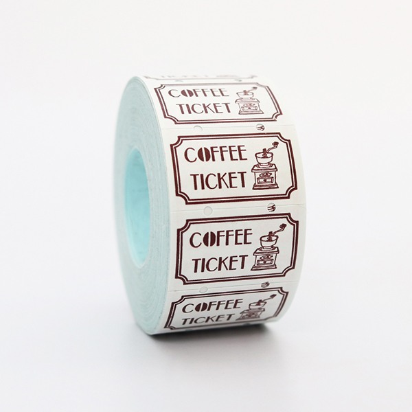 36 SUBLO Label Roll Stickers - Coffee Ticket