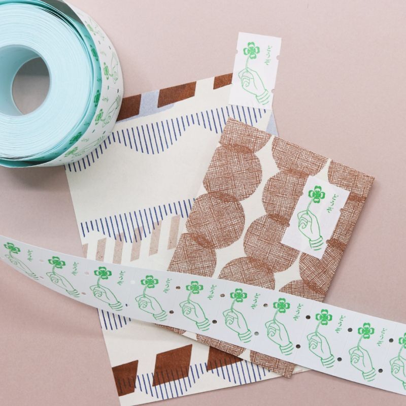 36 SUBLO x Rakui Hana Label Roll Stickers - Lucky Clover