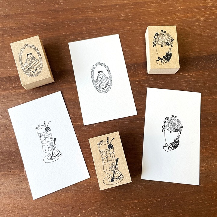 Stamp Marche Rubber Stamp - Cream Soda