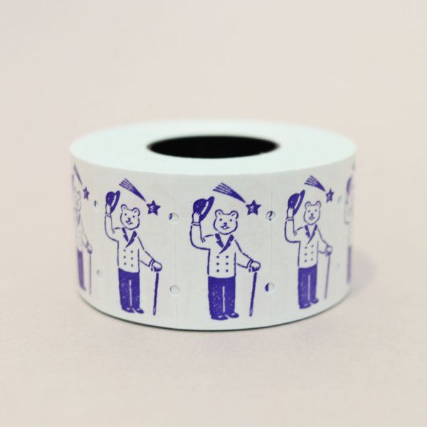36 SUBLO x Rakui Hana Label Roll Stickers - Bear Gentleman
