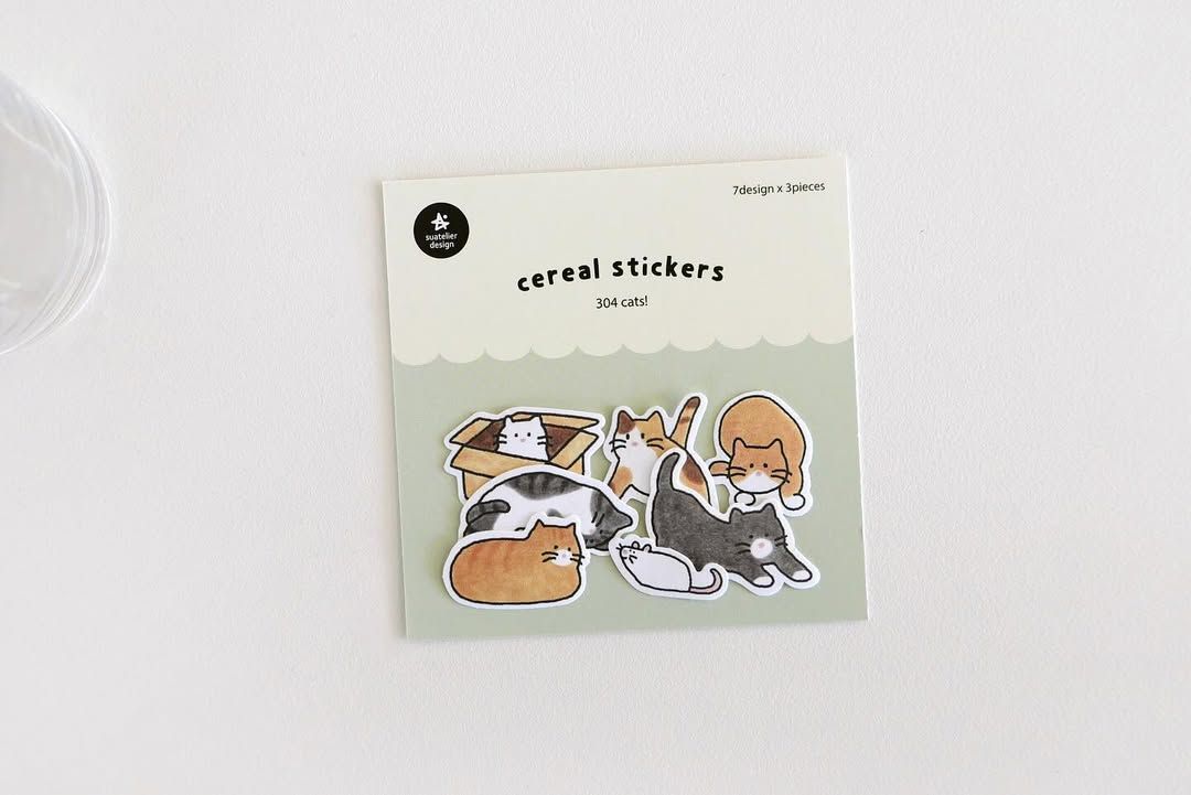 Suatelier Flake Stickers No.304 - Cats!