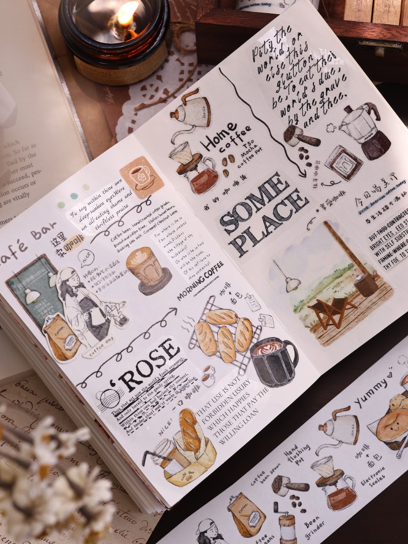 Xiaobaijia Kiss-Cut Tape - Coffee Brain