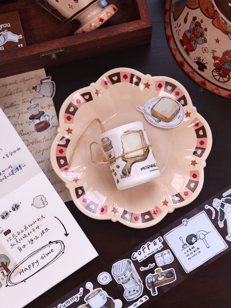 Xiaobaijia Kiss-Cut Tape - Coffee Brain