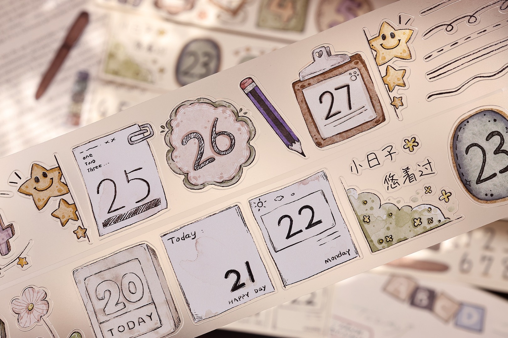 Pre-Order Xiaobaijia Die-Cut Matte PET Tape - Counting