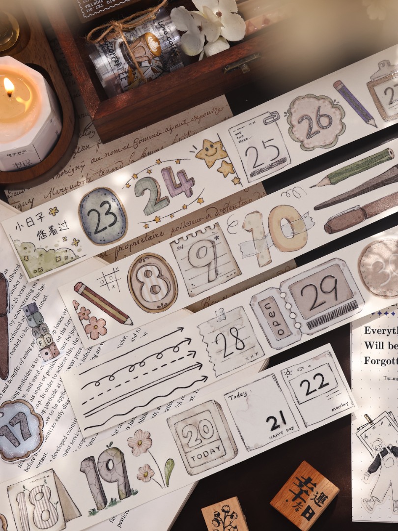 Pre-Order Xiaobaijia Die-Cut Matte PET Tape - Counting