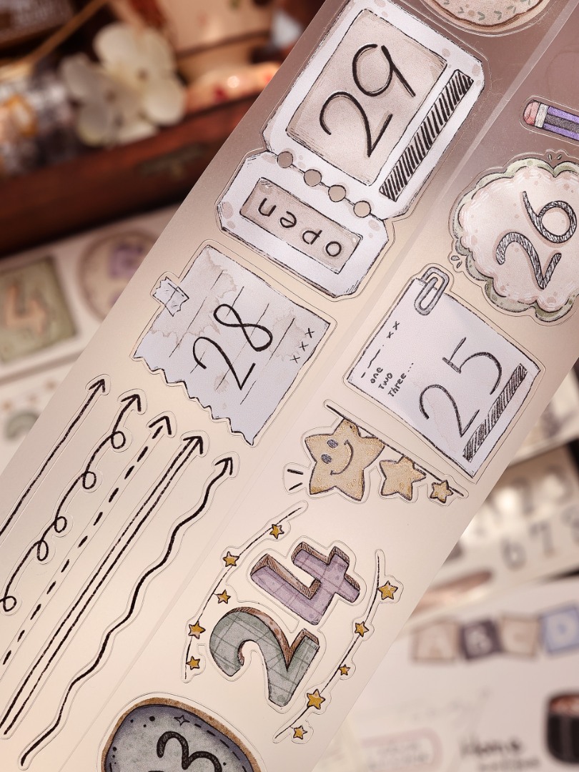 Pre-Order Xiaobaijia Die-Cut Matte PET Tape - Counting