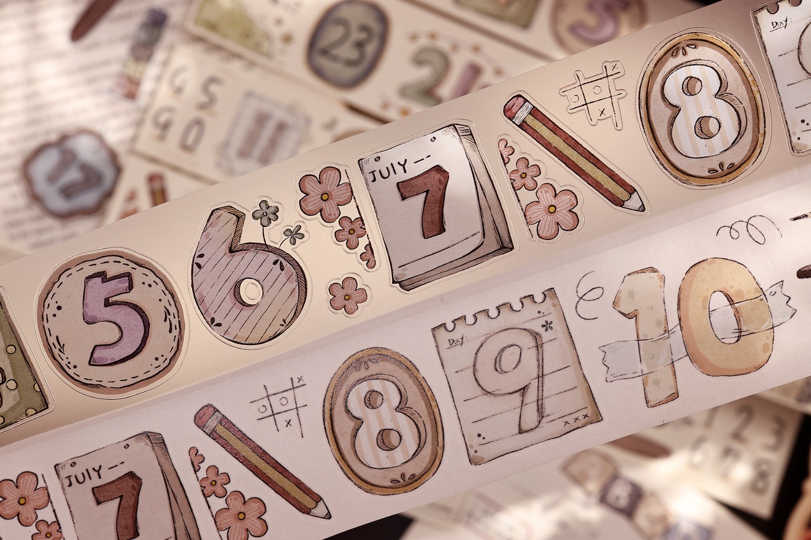 Pre-Order Xiaobaijia Die-Cut Matte PET Tape - Counting