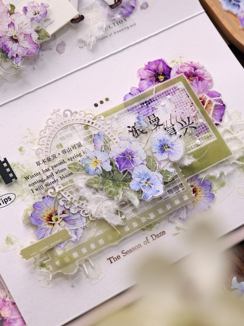 Xiaobaijia Tape - Violet Pansy