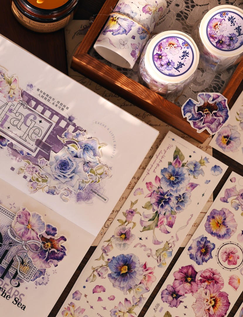 Xiaobaijia Tape - Violet Pansy